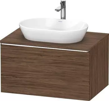 Duravit D-Neo Konsolenwaschtischunterschrank mit 1 Auszug Griff Chrom Hochglanz 800 x 459 x 550 mm Nussbaum dunkel Matt DE4947010210000