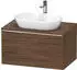Duravit D-Neo Konsolenwaschtischunterschrank mit 1 Auszug Griff Chrom Hochglanz 800 x 459 x 550 mm Nussbaum dunkel Matt DE4947010210000