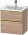 Duravit D-Neo mit 2 Auszügen Griff Gold Poliert 634 x 625 x 452 mm Eiche Marmoriert Matt DE4354034550000