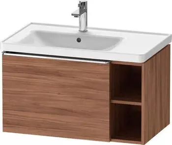 Duravit D-Neo mit 1 Auszug und 2 F&auml;chern rechts Griff Chrom Hochglanz 784 x 440 x 452 mm Nussbaum Natur Matt DE4258010790000