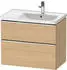 Duravit D-Neo für 237080 mit 2 Auszügen Griff Chrom Hochglanz 784 x 625 x 452 mm Eiche Natur Matt DE4358010300000