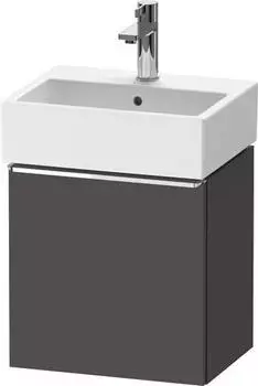 Duravit D-Neo mit 1 T&uuml;r Anschlag links Griff Chrom Hochglanz 434 x 440 x 322 mm Graphit Matt DE4217L10490000