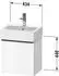 Duravit D-Neo mit 1 Tür Anschlag links Griff Chrom Hochglanz 434 x 440 x 322 mm Graphit Matt DE4217L10490000