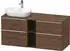 Duravit D-Neo Konsolenwaschtischunterschrank für Becken links mit 4 Auszügen und 2 Fächern Griff Chrom Hochglanz 1400 x 644 x 550... DE4970L10210000