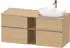 Duravit D-Neo Konsolenwaschtischunterschrank für Becken rechts mit 4 Auszügen und 2 Fächern Griff Edelstahl Gebürstet 1400 x 644 x... DE4970R70300000
