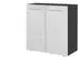 XORA Gloss Waschbeckenunterschrank 2 Türen Anthrazit/Weiß Hochglanz 60x62x31cm