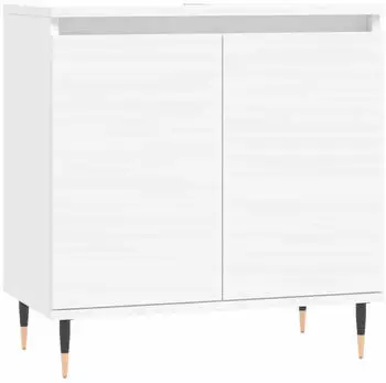 vidaXL Badezimmerschrank Holzwerkstoff Wei&szlig; 58x33x60cm (831572)
