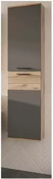 Inn.Furn Tomaso Badezimmer-H&auml;ngeschrank Eiche/Grau Soft-Close 37x152x24cm