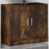 vidaXL Waschbeckenschrank R&auml;uchereiche 63x29x55 cm Holzwerkstoff