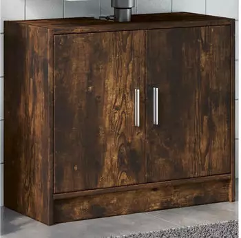 vidaXL Waschbeckenschrank R&auml;uchereiche 63x29x55cm Holzwerkstoff (848098)