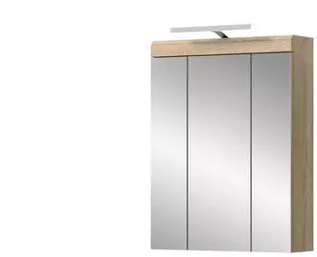 xonox.home Lambada Spiegelschrank 60x79cm LED-Beleuchtung Sonoma-Eiche