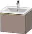 Duravit D-Neo Waschtischunterschrank mit 1 Auszug Griff Gold Poliert 584 x 440 x 452 mm - Basalt Matt - DE4249034430000
