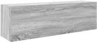 vidaXL Bad-Wandschrank Grau Sonoma 100x25x30 cm Holzwerkstoff