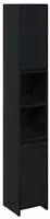 vidaXL Badezimmerschrank Schwarz Eichen-Optik 30 x 30 x 183,5 cm