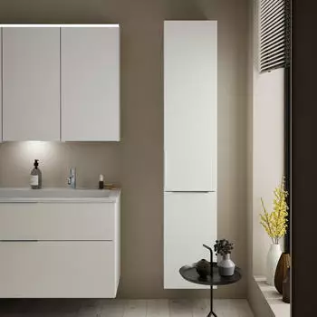 Burgbad Eqio Hochschrank mit W&auml;schekippe 1760x350x320 Wei&szlig; Hochglanz (HSRF035RF2009G0146)