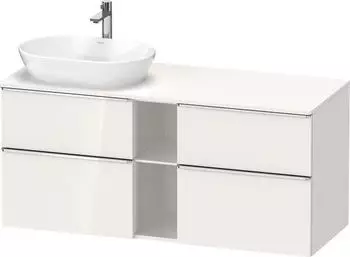 Duravit D-Neo Konsolenwaschtischunterschrank f&uuml;r Becken links mit 4 Ausz&uuml;gen und 2 F&auml;chern Griff Chrom Hochglanz 1400 x 644 x 550... DE4970L10220000