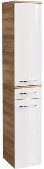 Fackelmann Milano Hochschrank h&auml;ngend 30cm Wei&szlig; Hochglanz/Ast-Eiche (84255)