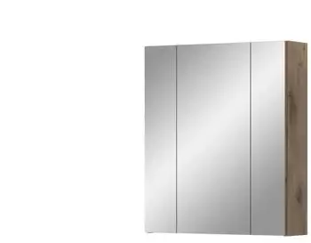xonox.home Ice Spiegelschrank H&auml;ngend Schwarz Matt / Eiche Dekor 60x70x18cm (X86N8725)