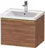 Duravit D-Neo Waschtischunterschrank mit 1 Auszug Griff Gold Poliert 584 x 440 x 452 mm - Nussbaum Natur Matt - DE4249034790000