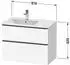 Duravit D-Neo Waschtischunterschrank für 234583 mit 2 Auszügen Griff Chrom Hochglanz 810 x 625 x 462 mm - Nussbaum Natur Matt - DE4366010790000