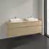 Villeroy & Boch Collaro Waschtischunterschrank 160x54,8x50cm 2 Aufsatzwaschbecken LED 12W Graphite (C137B0VR)
