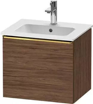 Duravit D-Neo mit 1 Auszug Griff Gold Poliert 510 x 440 x 402 mm Nussbaum dunkel Matt DE4260034210000