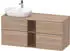 Duravit D-Neo Konsolenwaschtischunterschrank für Becken links mit 4 Auszügen und 2 Fächern Griff Edelstahl Gebürstet 1400 x 644 x... DE4970L70550000