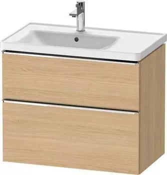 Duravit D-Neo f&uuml;r 236980 mit 2 Ausz&uuml;gen Griff Chrom Hochglanz 784 x 625 x 452 mm Eiche Natur Matt DE4357010300000