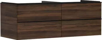 Hansgrohe Xelu Q 136 x 48.5 x 55 cm with 4 drawers dark walnut, matt black (54089670)