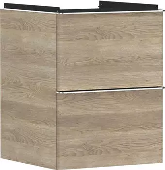 Hansgrohe Xelu Q 48 x 60.5 x 47.5 cm for washbasin, 2 drawers natural oak, chrome (54021000)