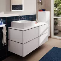 hansgrohe Waschtischunterschrank Xilesa E 1375x550mm, 4 SchKa., o. PushO., m.-we