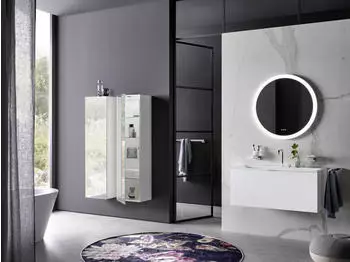emco evo Hochschrank 1500mm mit Doppelspiegelt&uuml;r schwarz (957950901)