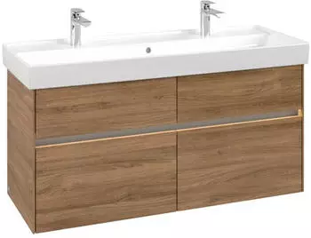 Villeroy & Boch Collaro Waschtischunterschrank 4 Schubladen 115,4x54,6x44,4cm LED Taupe (C012B0VM)