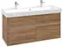 Villeroy & Boch Collaro Waschtischunterschrank 4 Schubladen 115,4x54,6x44,4cm LED Taupe (C012B0VM)