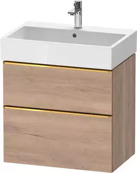 Duravit D-Neo Waschtischunterschrank wandh&auml;ngend 684x442x625mm Gold poliert Eiche marmoriert (DE4372034550000)