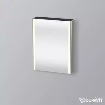 Duravit XSquare Spiegelschrank 1 T&uuml;r 600x800mm Steingrau Seidenmatt (XS7111R92922000)