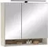 home24 Denver Spiegelschrank 80x75x22cm 2 Türen Kaschmir/Beige mit LED