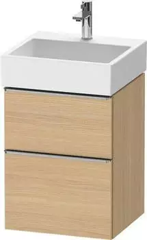 Duravit D-Neo mit 2 Ausz&uuml;gen Griff Edelstahl Geb&uuml;rstet 484 x 625 x 442 mm Eiche Natur Matt DE4370070300000