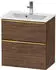 Duravit D-Neo mit 2 Auszügen Griff Gold Poliert 610 x 625 x 372 mm Nussbaum dunkel Matt DE4368034210000