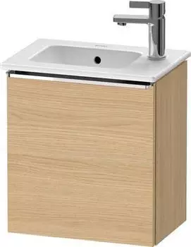 Duravit D-Neo mit 1 T&uuml;r Anschlag links Griff Chrom Hochglanz 410 x 440 x 274 mm Eiche Natur Matt DE4259L10300000