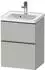 Duravit D-Neo mit 2 Auszügen Griff Edelstahl Gebürstet 484 x 625 x 372 mm Betongrau Matt DE4350070070000