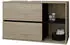 ML-Design Waschbeckenunterschrank Hängend MDF Braun-Schwarz 100x60x45,5cm 2 Schubladen (490001607)