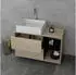 ML-Design Waschbeckenunterschrank Hängend MDF Braun-Schwarz 100x60x45,5cm 2 Schubladen (490001607)
