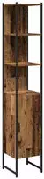 vidaXL Badezimmerschrank Altholz 33 x 33 x 185,5 cm Holzwerkstoff