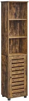 Vasagle Christopher Badezimmerschrank 3 offene F&auml;cher, 2 Einlegeb&ouml;den, vintagebraun (BBK160X01)