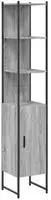 vidaXL Badschrank Grau Sonoma 33x33x185,5 cm Holzwerkstoff