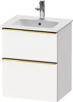 Duravit D-Neo Waschtischunterschrank mit 2 Ausz&uuml;gen Griff Gold Poliert 510 x 625 x 402 mm - Wei&szlig; Matt - DE4360034180000