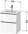 Duravit D-Neo Waschtischunterschrank mit 2 Auszügen Griff Gold Poliert 510 x 625 x 402 mm - Weiß Matt - DE4360034180000