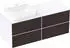 Hansgrohe Xevolos E 137 x 55.5 x 55 cm with 4 drawers left-hand, matt white, dark oak (54236730)
