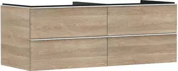 Hansgrohe Xelu Q 136 x 48.5 x 55 cm with 4 drawers natural oak, matt white (54088700)